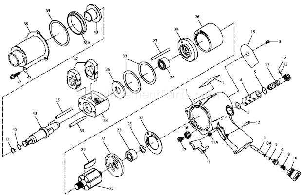 air impact wrench parts diagram