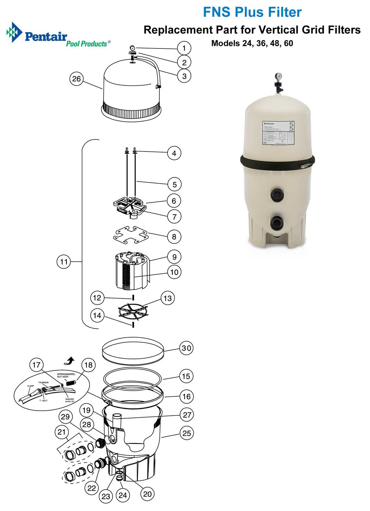 pentair fns plus 48 parts diagram