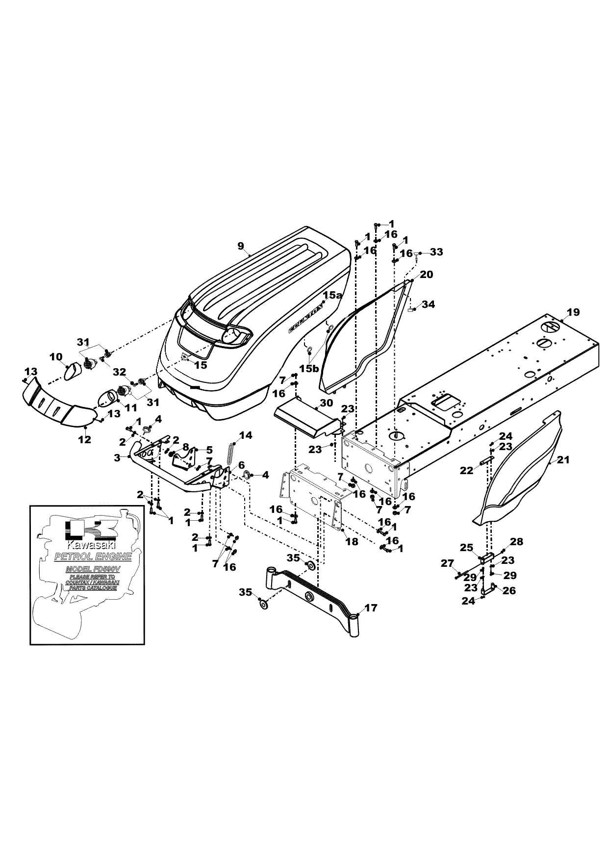 ariens lawn mower parts diagram