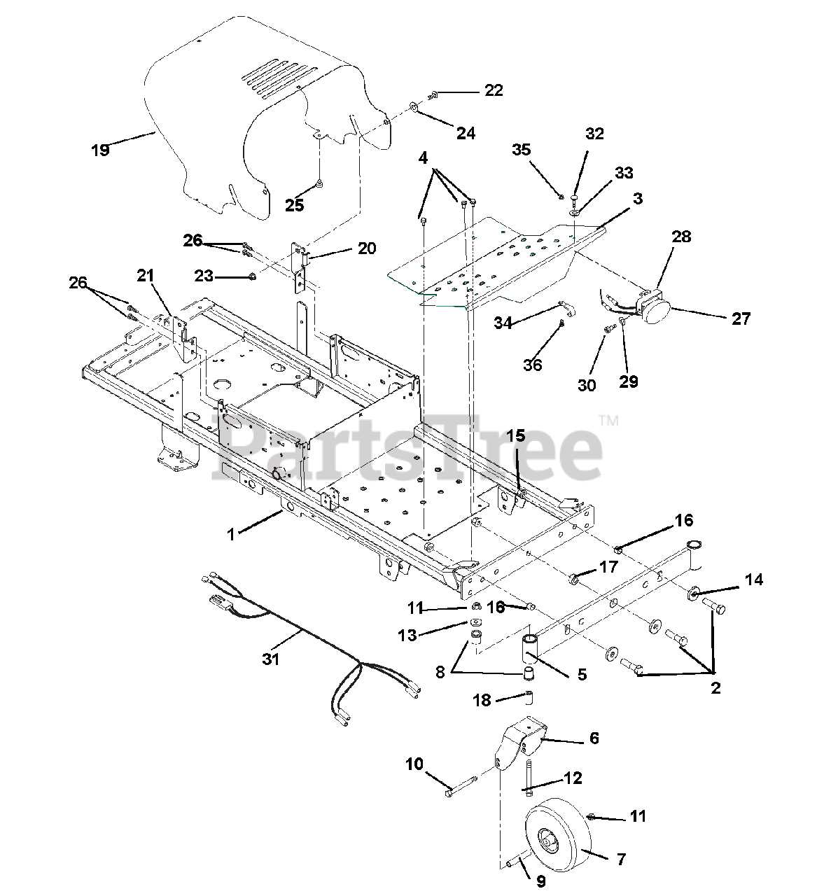 ariens mower parts diagram