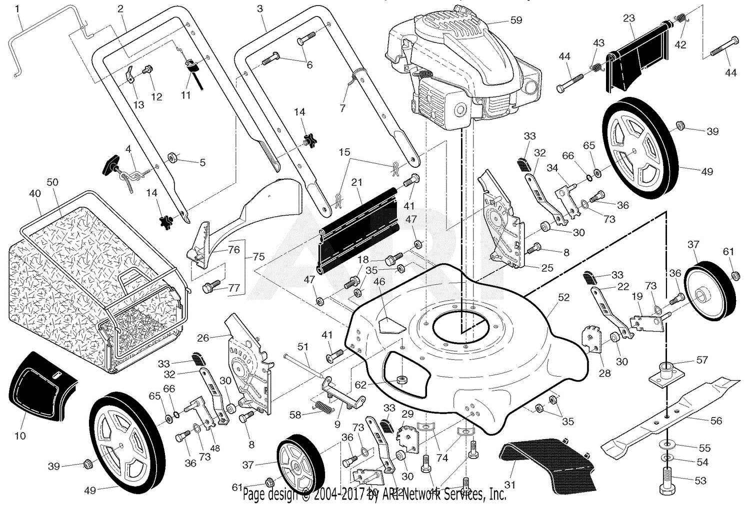 ariens parts diagram