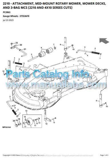 john deere 345 54 mower deck parts diagram