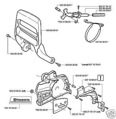 husqvarna 455 rancher chainsaw parts diagram