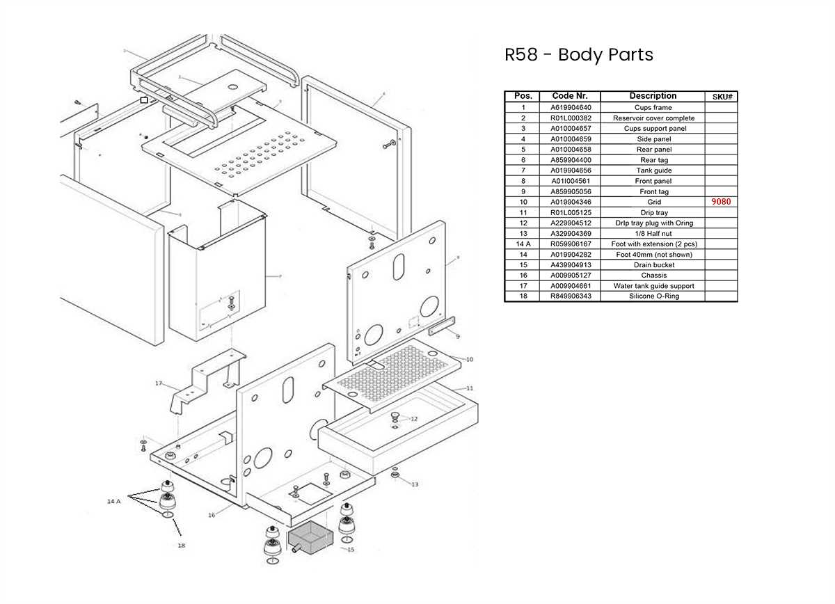 nespresso machine parts diagram