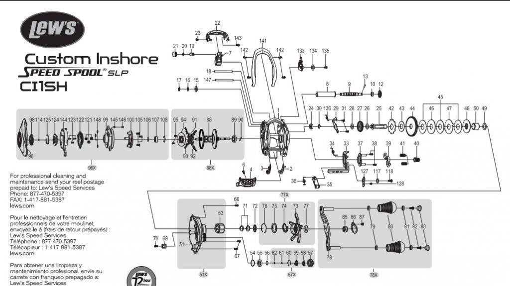 baitcast reel parts diagram