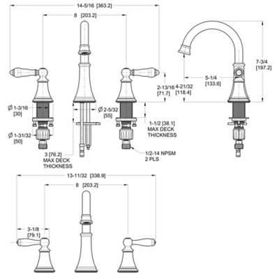 bathroom faucet parts diagram