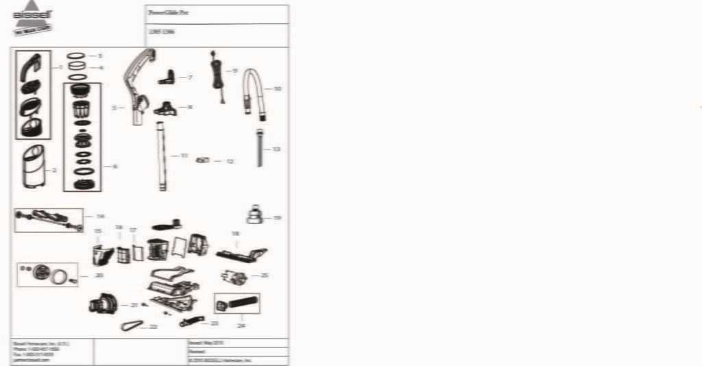 bissell pet hair eraser parts diagram