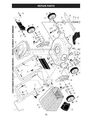 craftsman 675 series lawn mower parts diagram