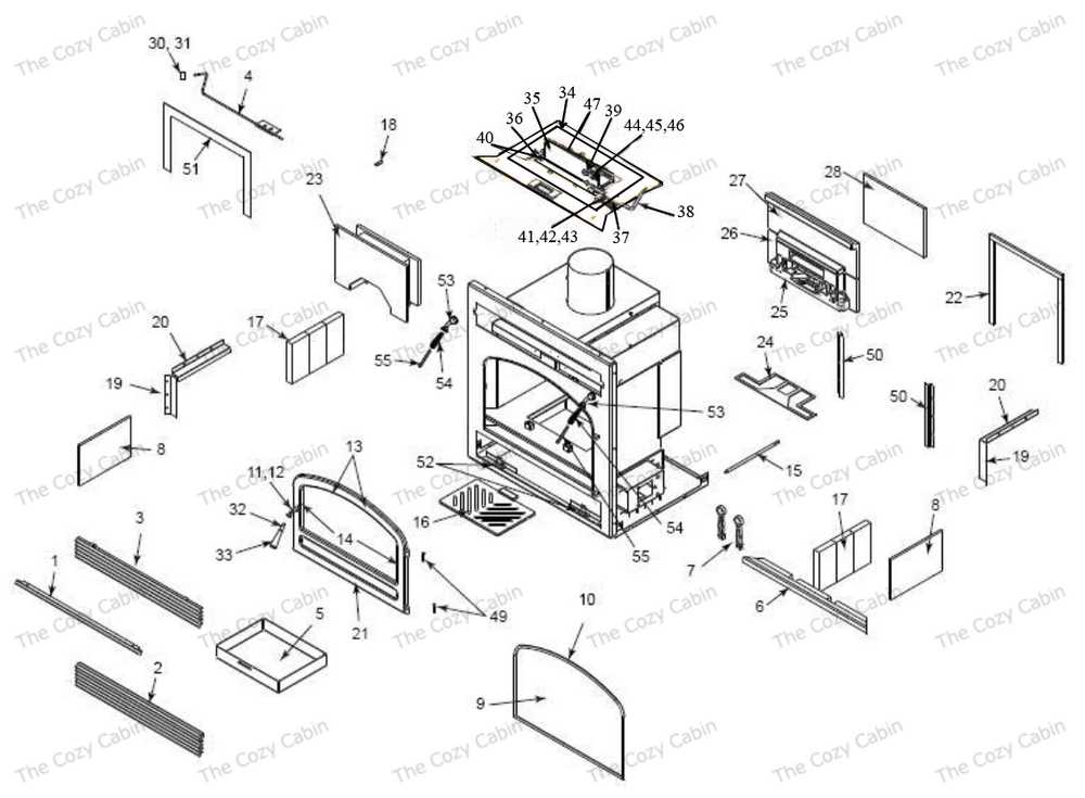 parts of a stove diagram