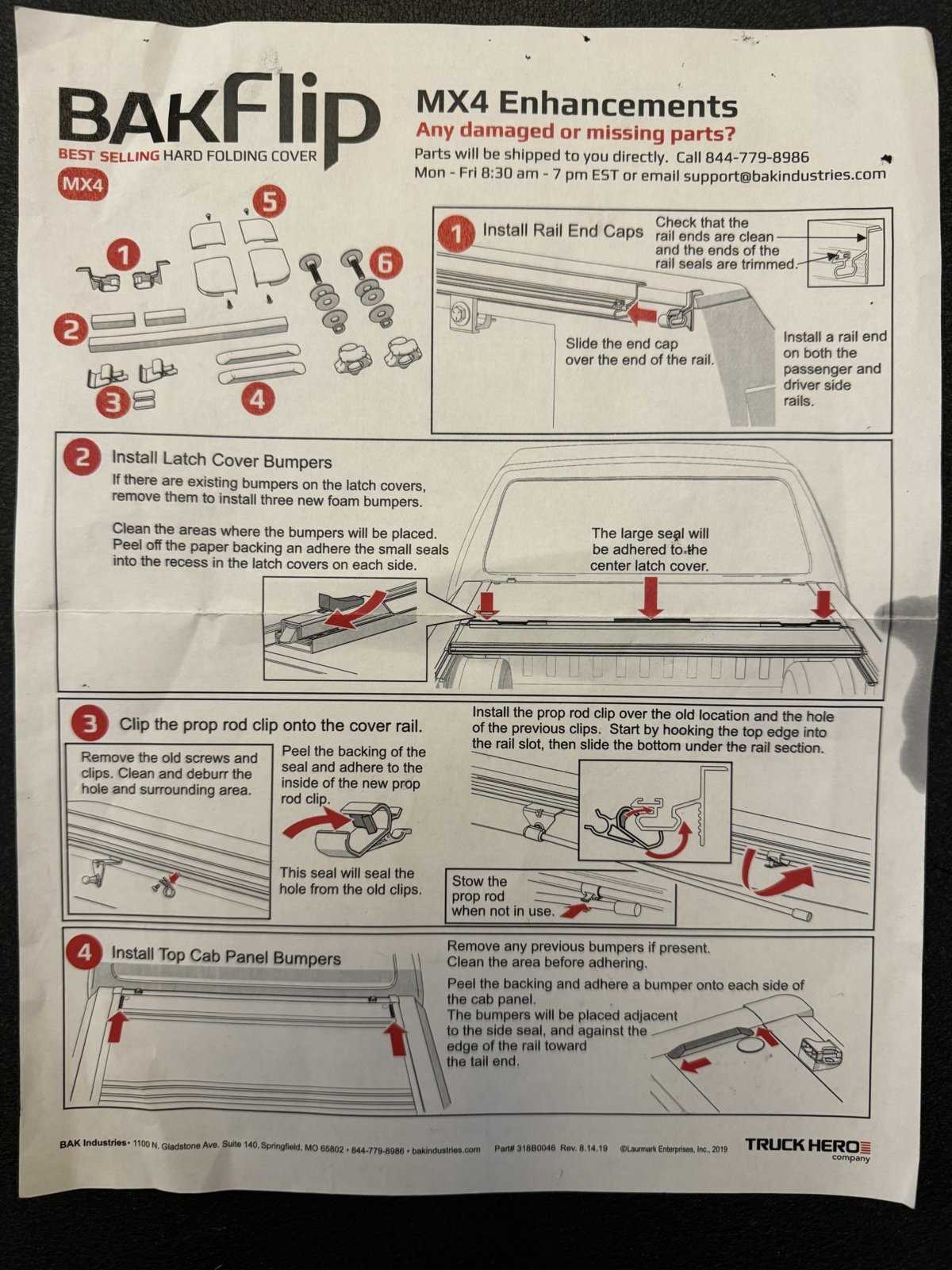 bakflip mx4 parts diagram