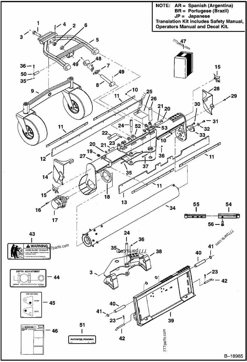 bobcat soil conditioner parts diagram