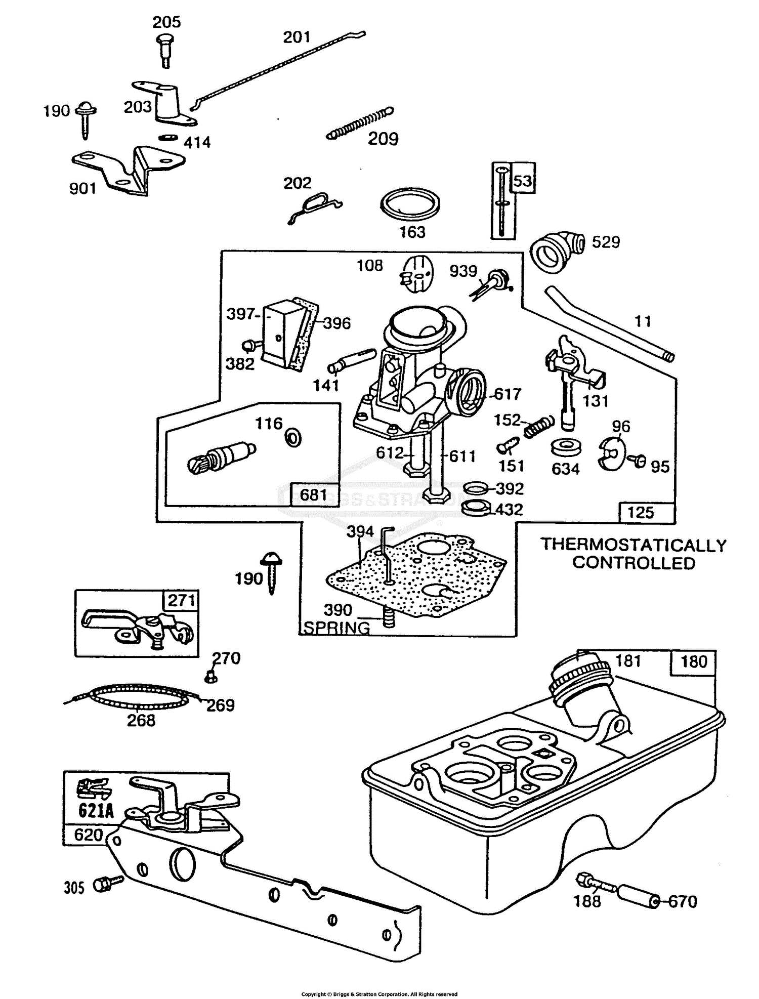 briggs and stratton plastic carburetor parts diagram