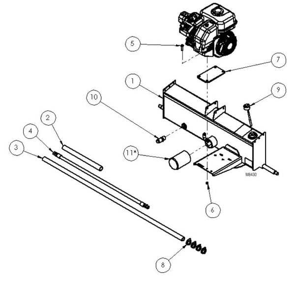 county line 25 ton log splitter parts diagram