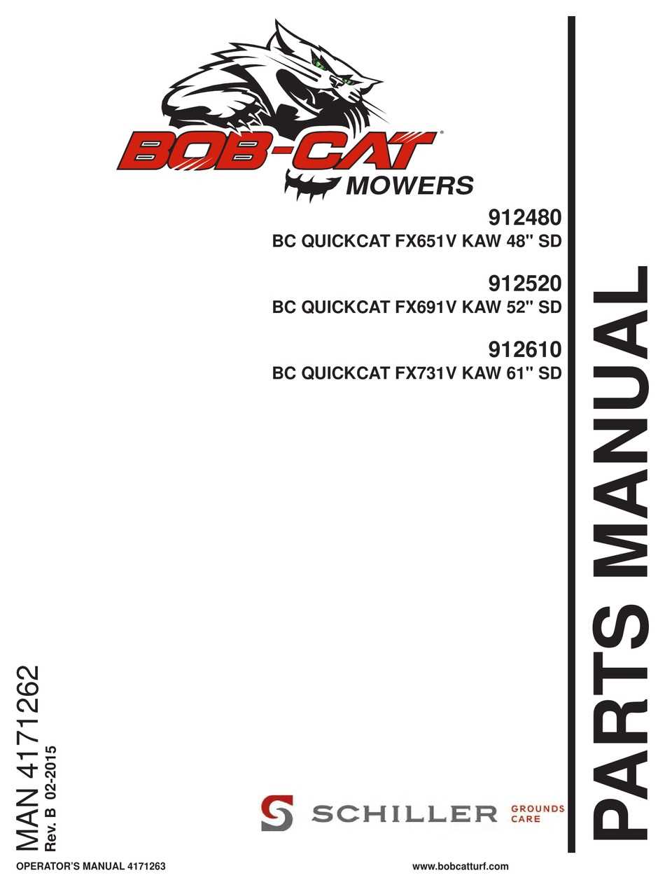 bobcat mower parts diagram