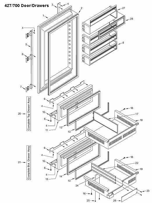 sub zero 632 parts diagram