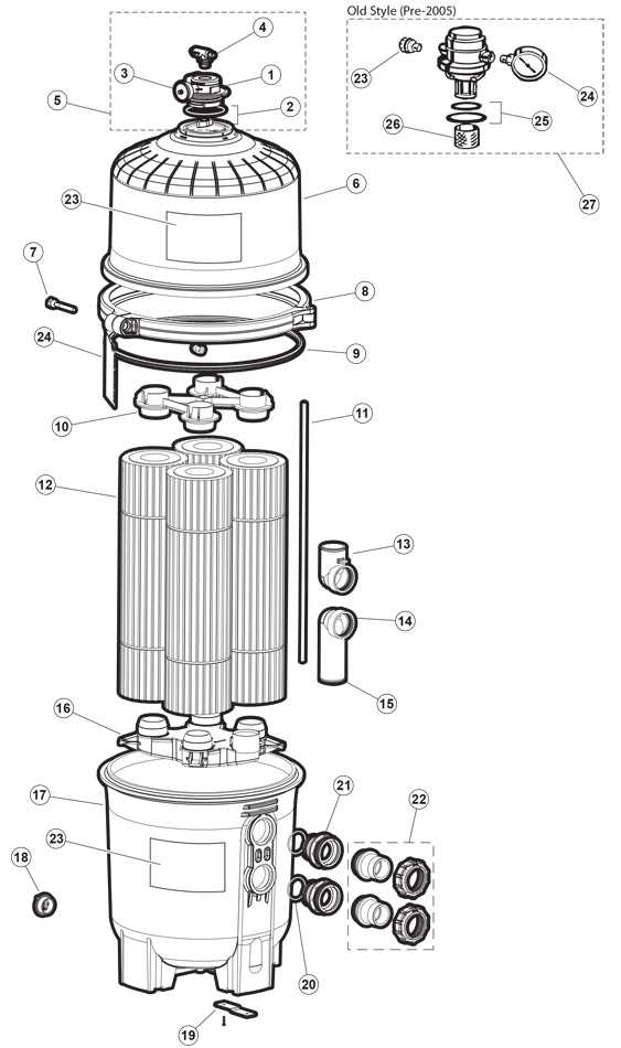 inground pool parts diagram