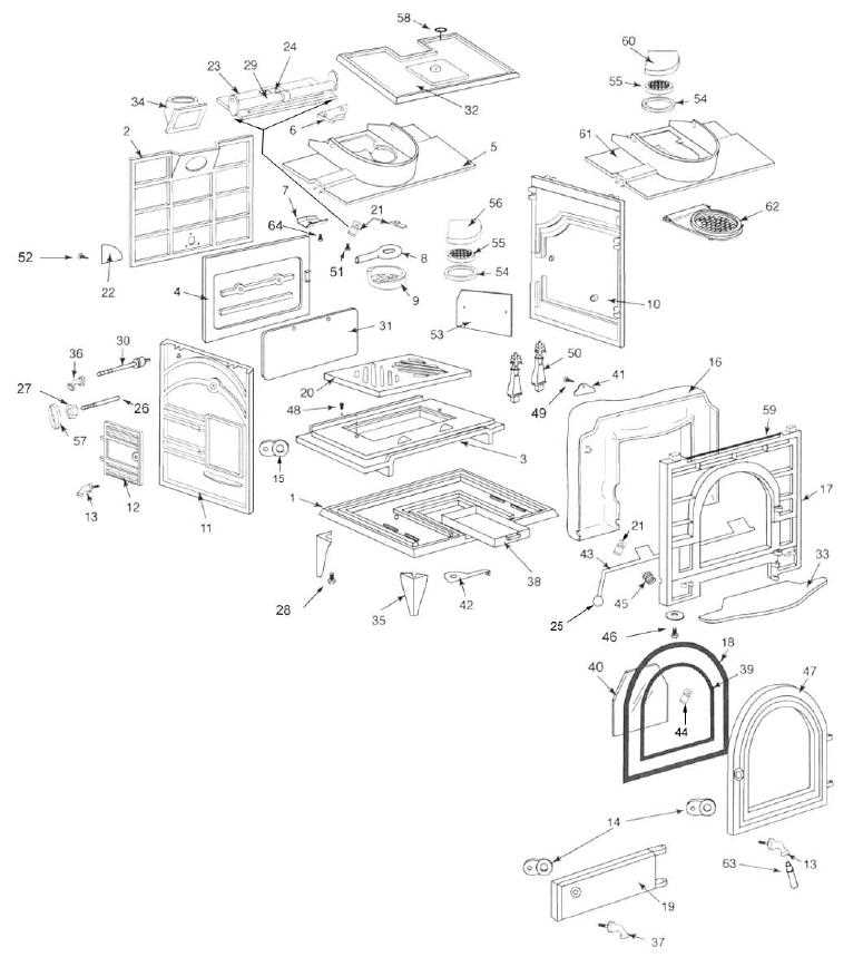 pellet stove parts diagram