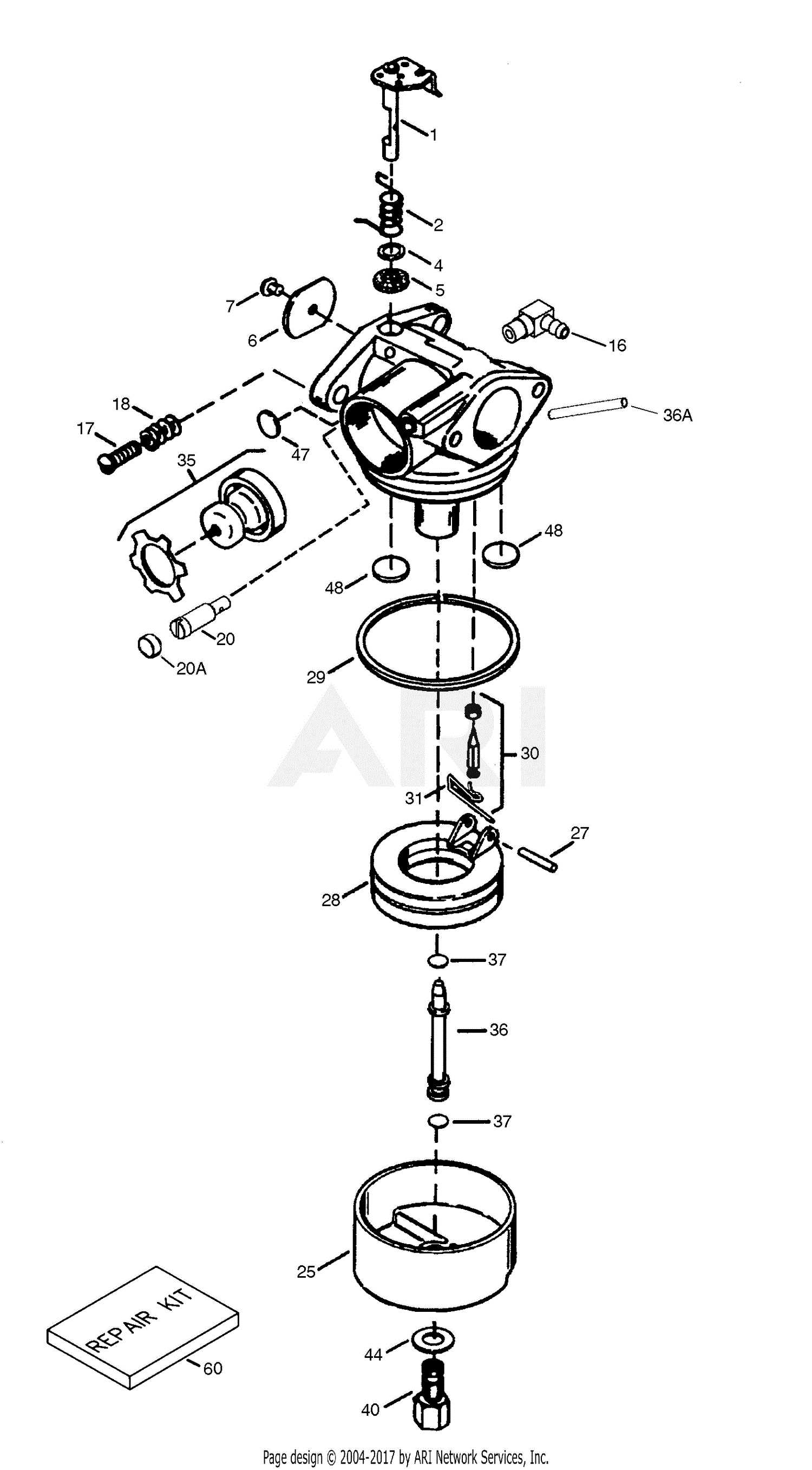 carburetor parts diagram