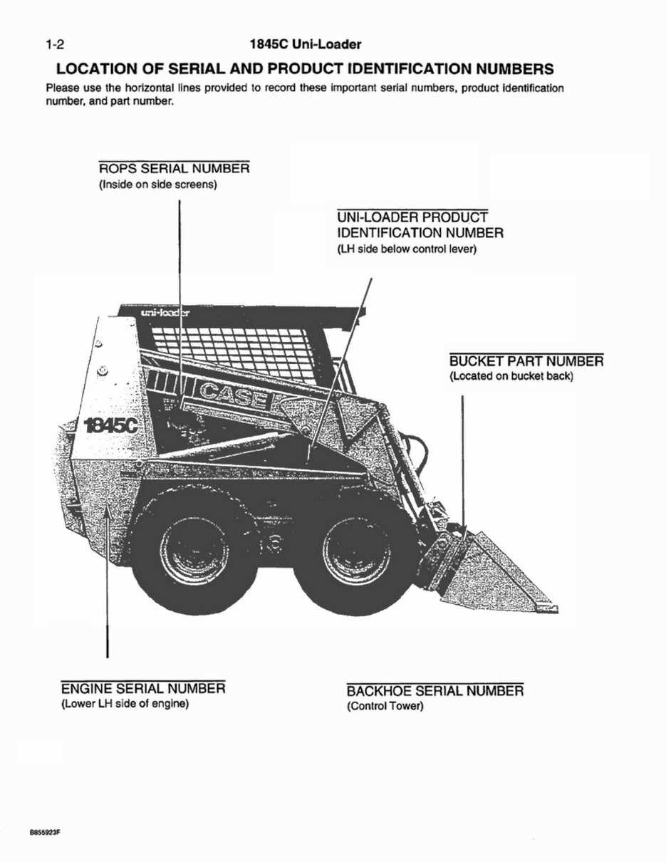 case 1845c parts diagram