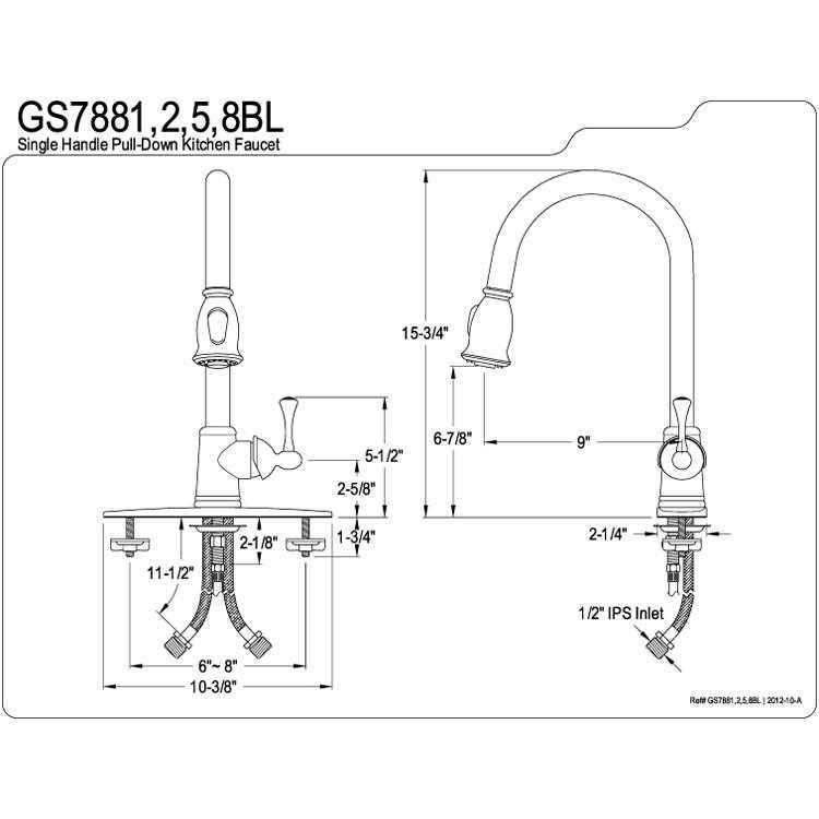 pfister kitchen faucet parts diagram