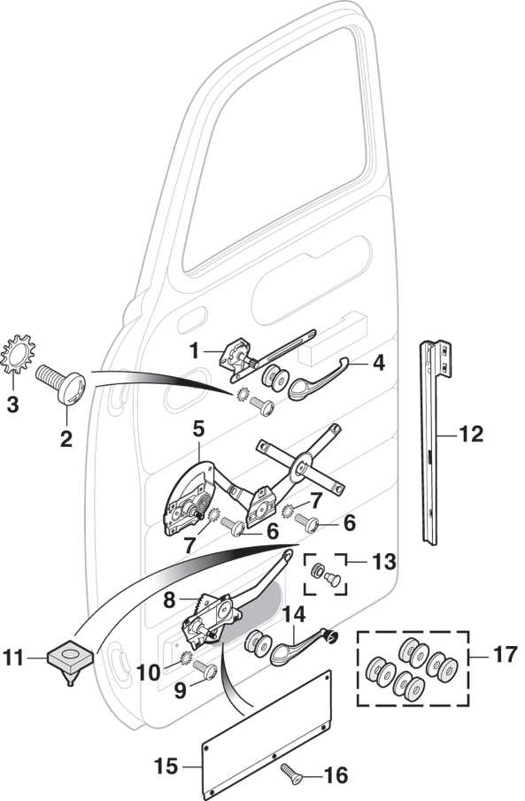 chevy silverado door parts diagram