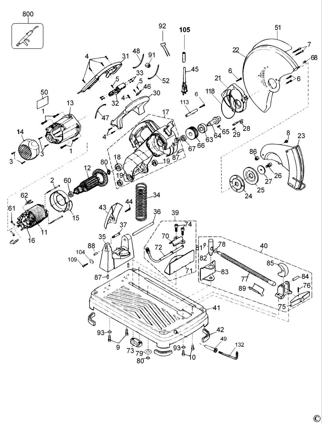 chop saw parts diagram