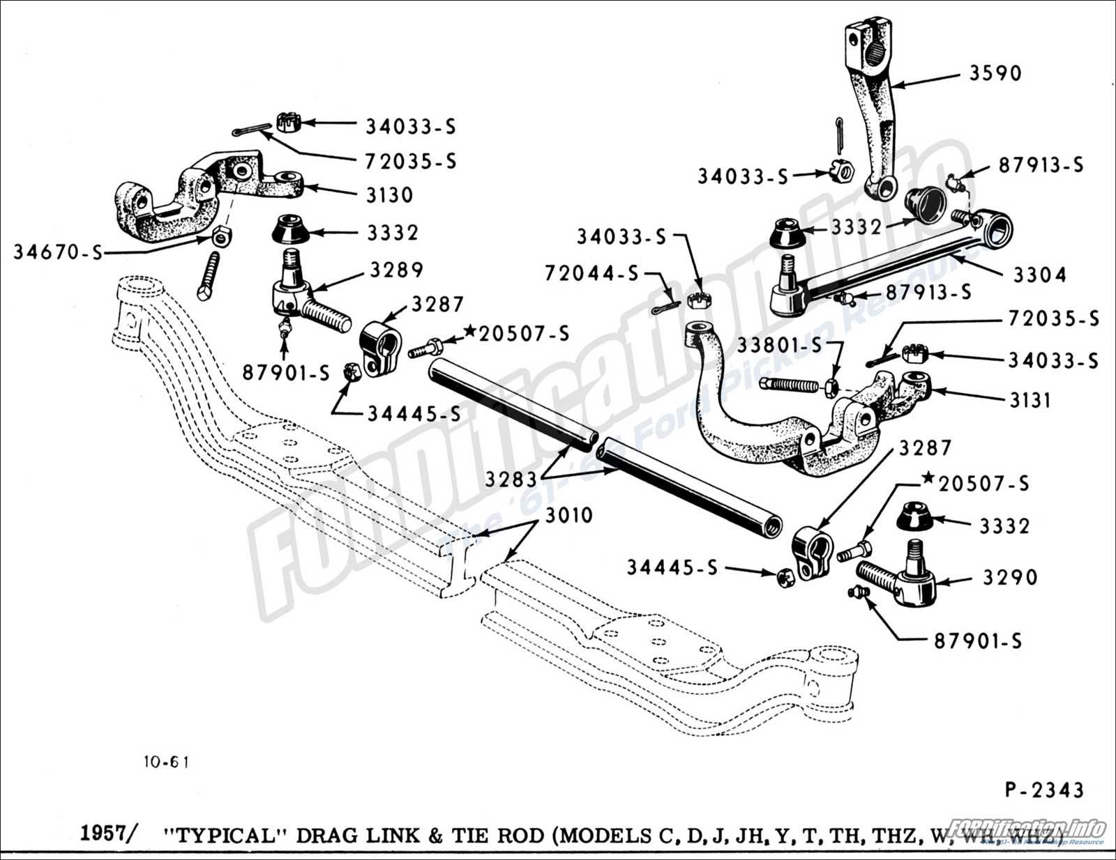 front end f250 steering parts diagram