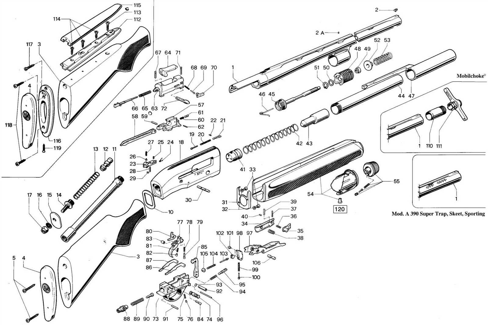 beretta 391 parts diagram