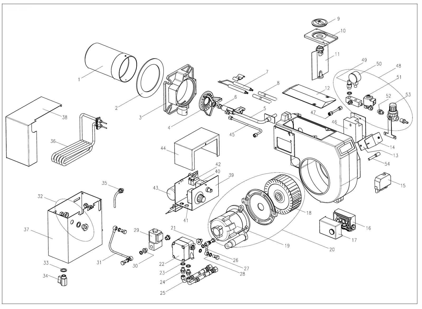 oil burner parts diagram