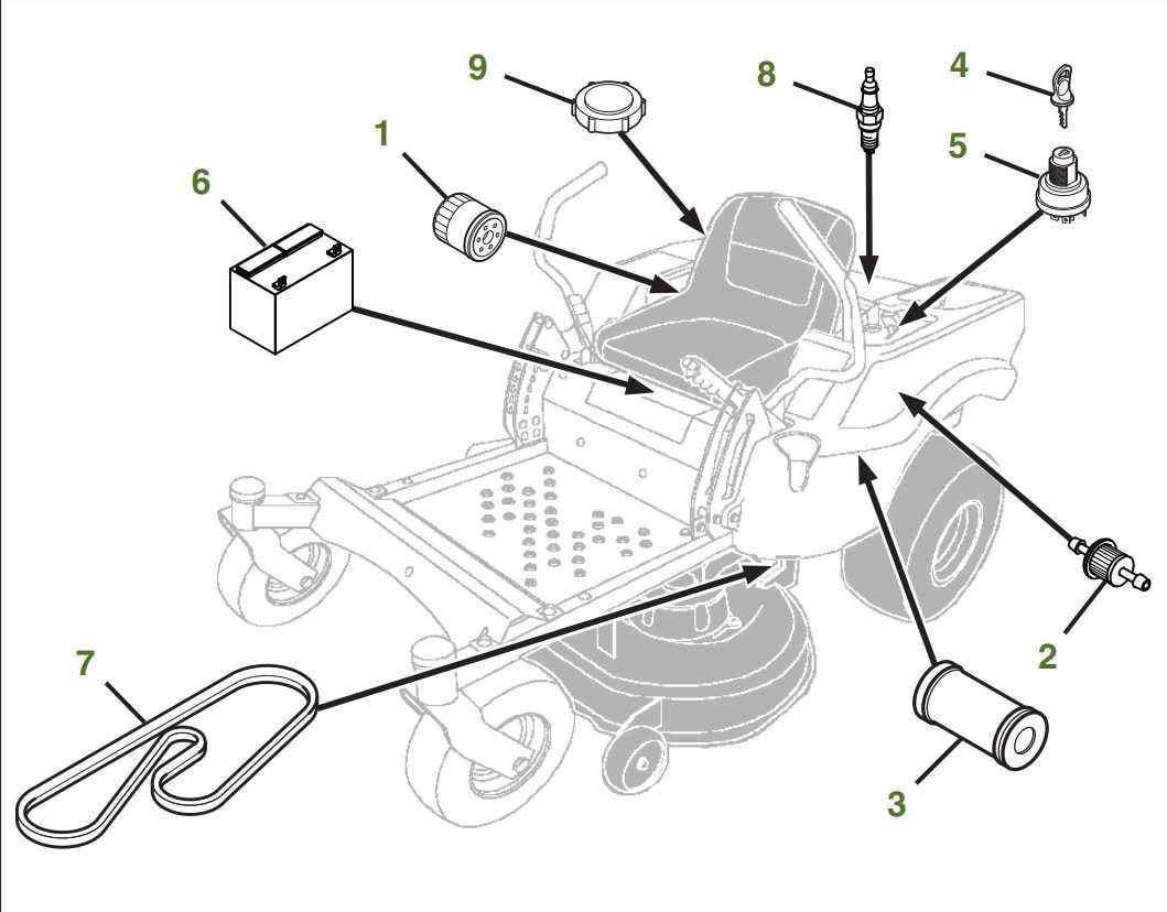 john deere 325 48 mower deck parts diagram