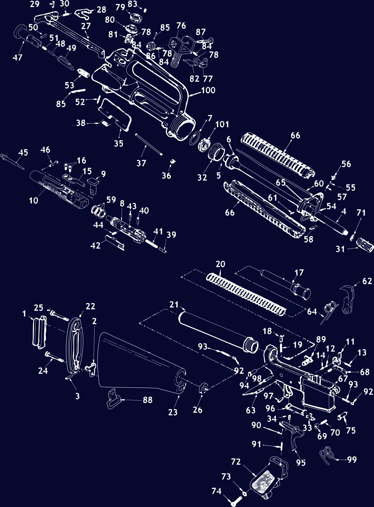 ar rifle parts diagram