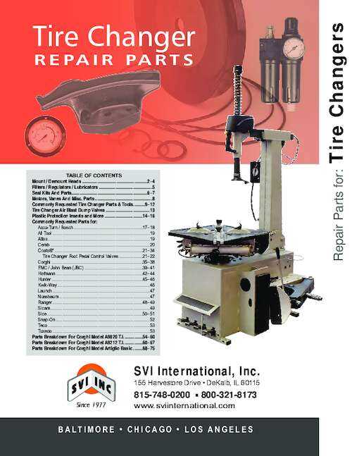 coats 4040 tire machine parts diagram