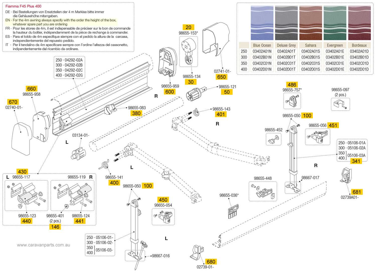 camper awning parts diagram