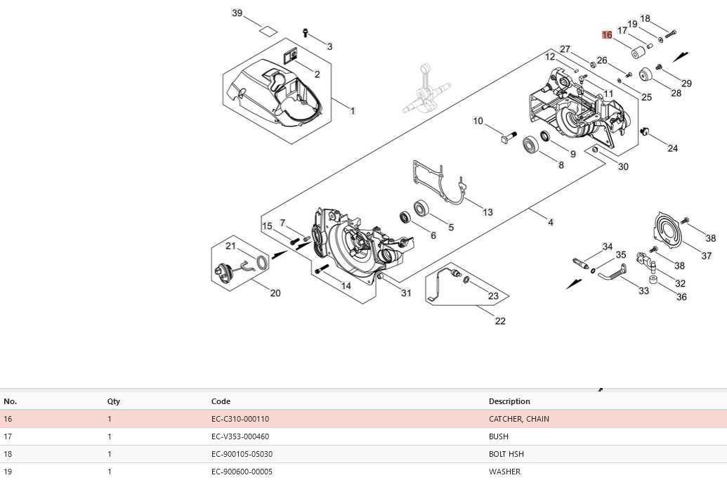 craftsman 18 42cc chainsaw parts diagram