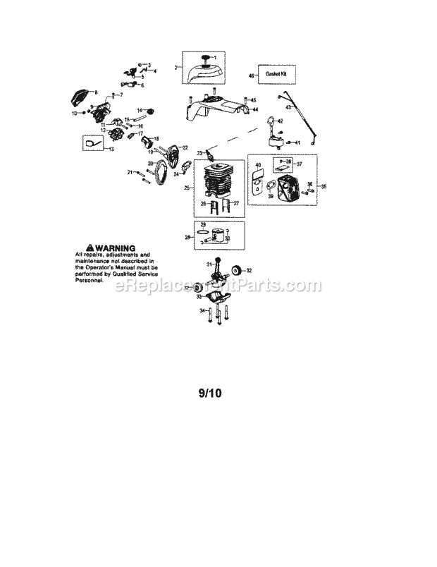 craftsman 20 inch chainsaw parts diagram