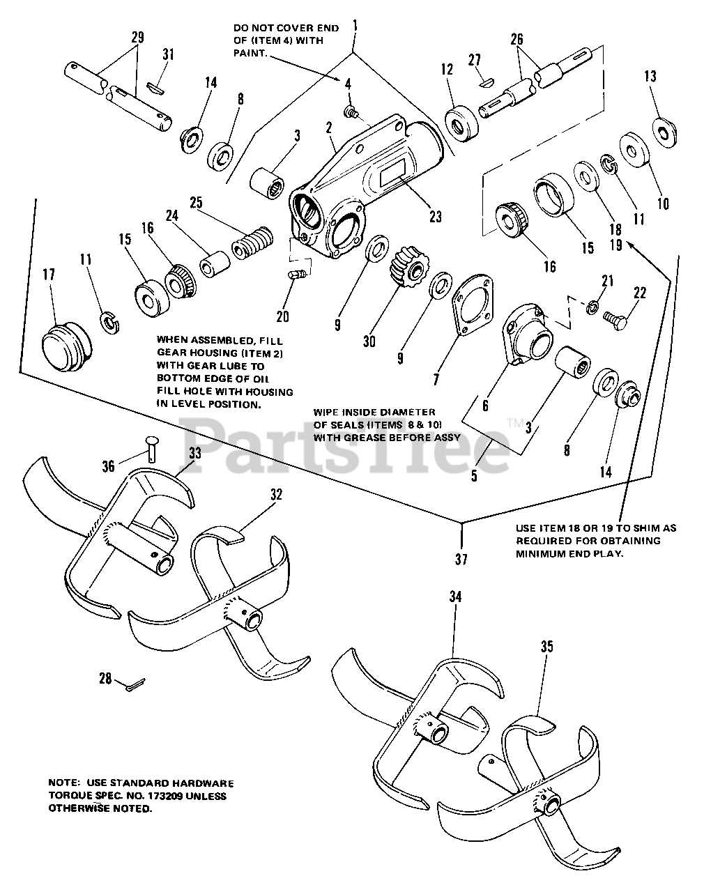 craftsman 5 hp tiller parts diagram