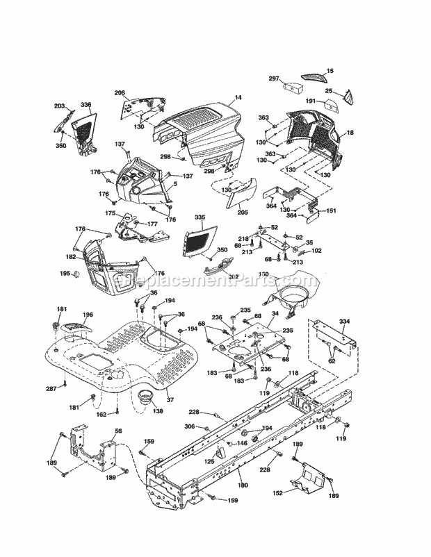 craftsman lawn tractor parts diagram