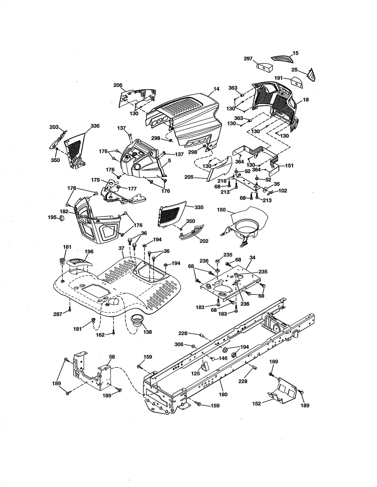 craftsman riding mower model 917 parts diagram