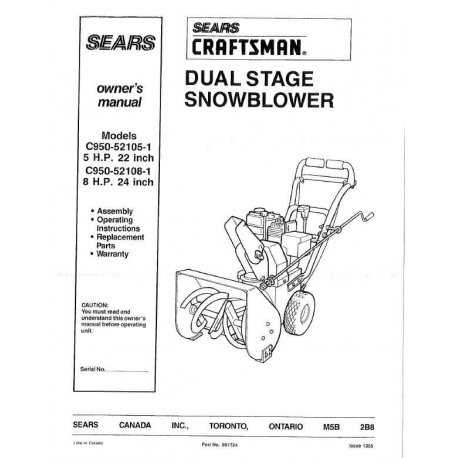 craftsman snow blower parts diagram