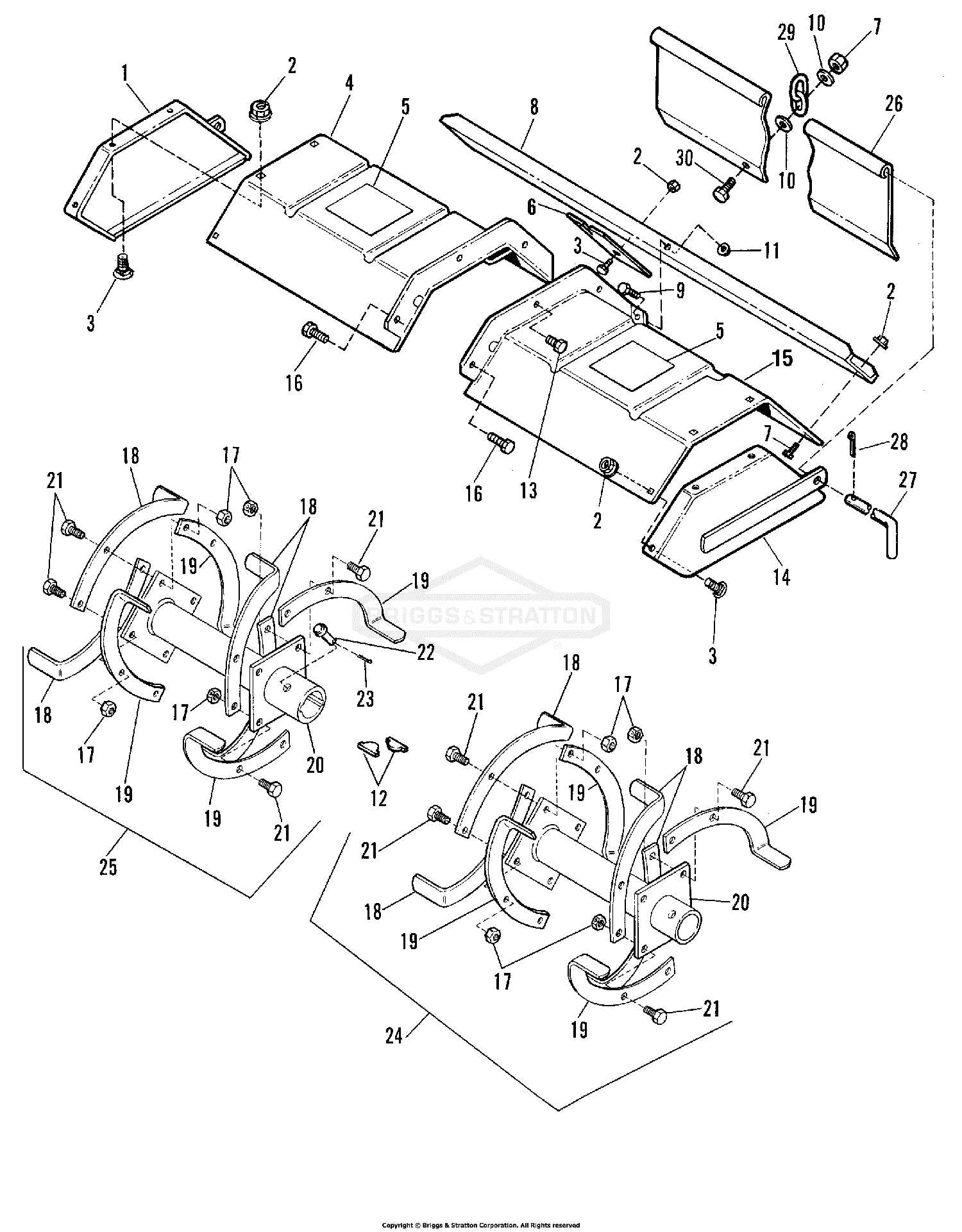 craftsman tiller parts diagram