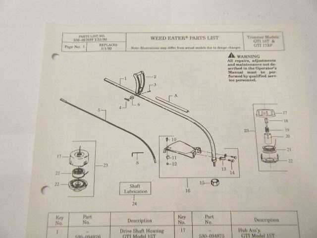 craftsman weed wacker parts diagram