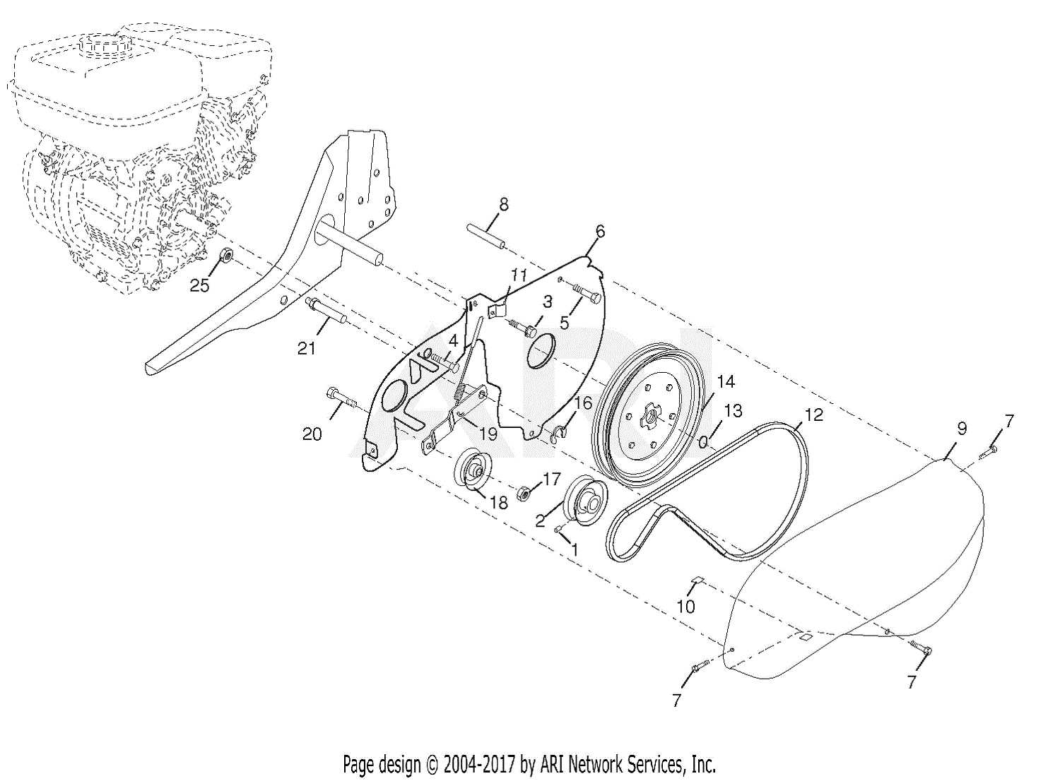 craftsman front tine tiller parts diagram