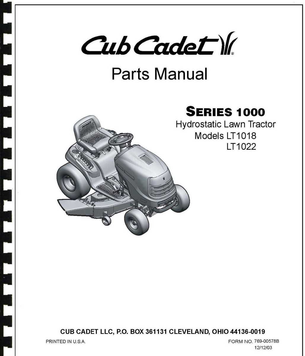 cub cadet 1045 parts diagram