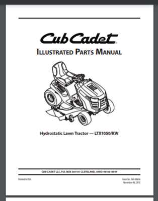 cub cadet sltx 1050 parts diagram