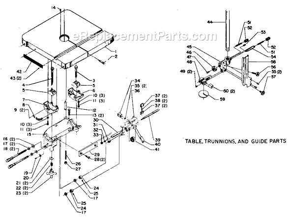 delta band saw parts diagram