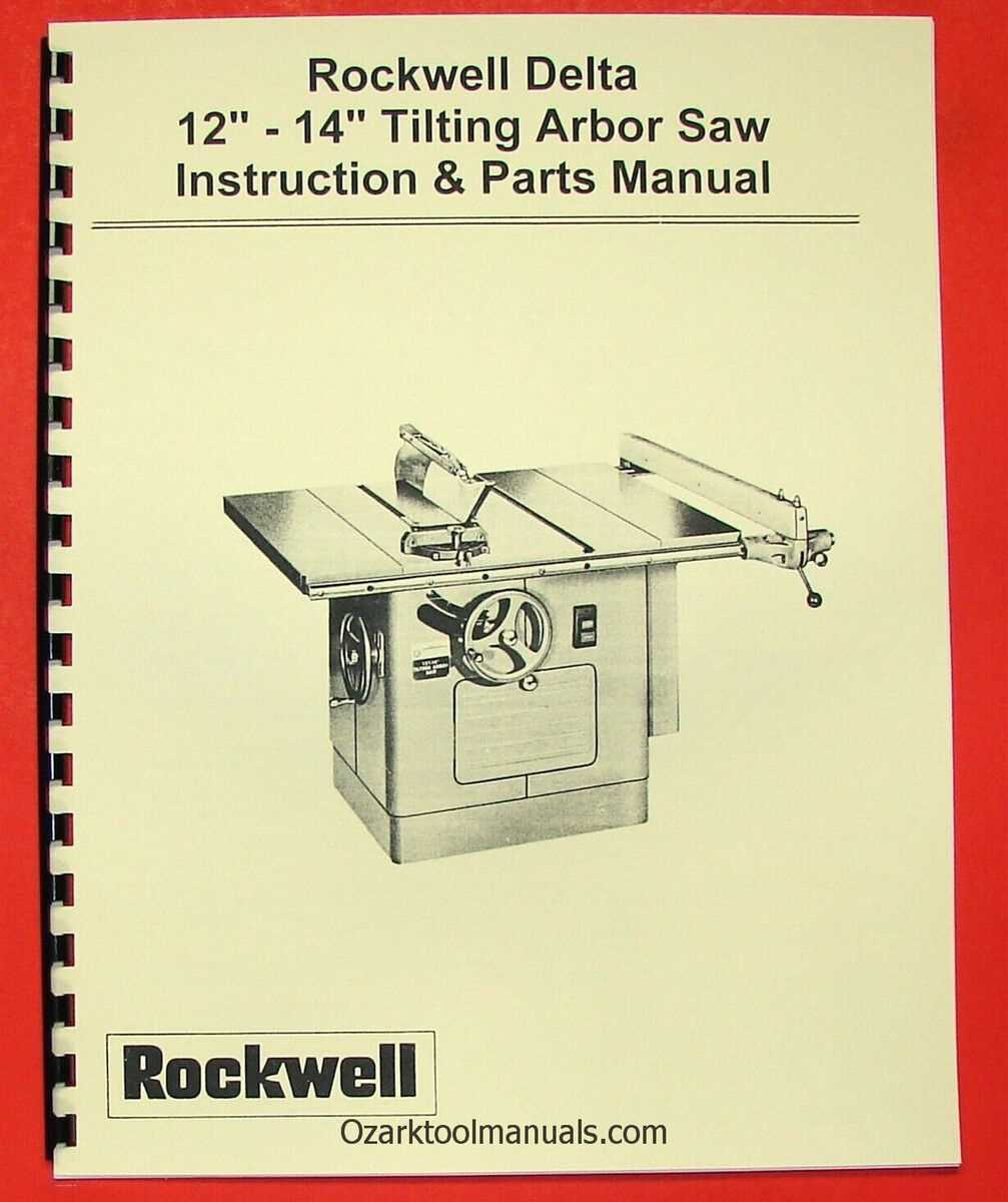 delta table saw parts diagram