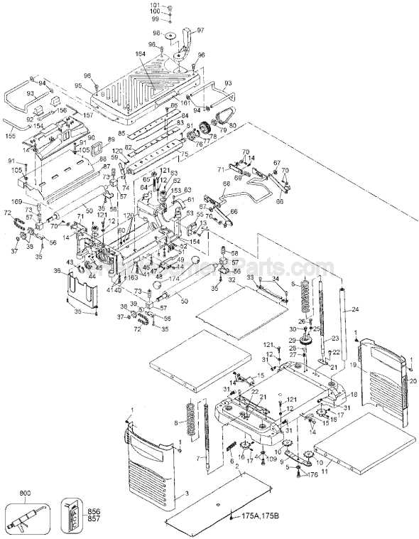 dewalt 735 planer parts diagram