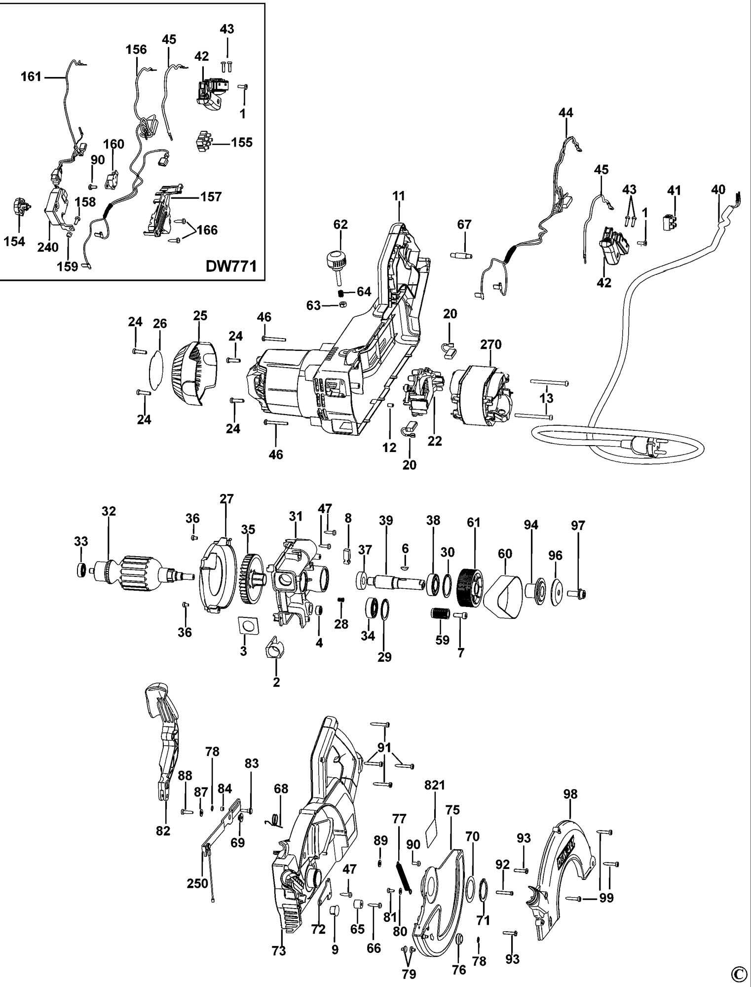 dewalt chop saw parts diagram