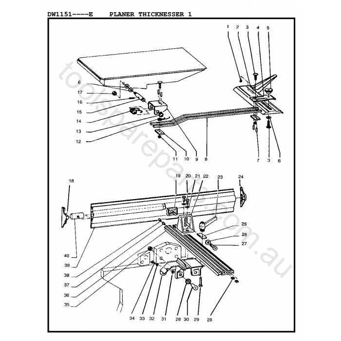 dewalt dw735 parts diagram