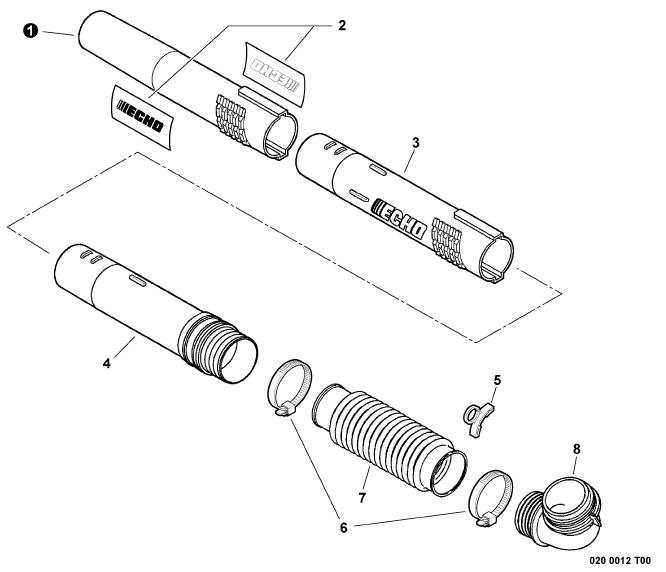 echo leaf blower parts diagram